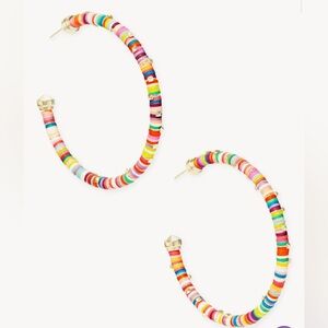 Kendra Scott Reece beaded hoop earrings - gold like new